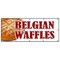 Signmission BELGIAN WAFFLES BANNER SIGN dessert whipped cream B-120 Belgian Waffles No Straw - alternate 1